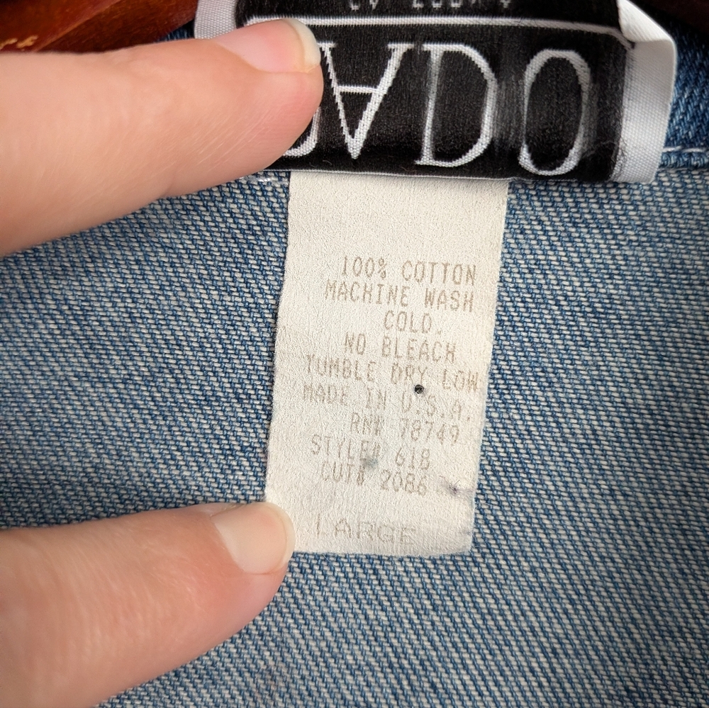 80s Pado Western Embellished Denim Jacket - Picture 6 of 6